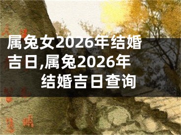 属兔女2026年结婚吉日,属兔2026年结婚吉日查询