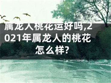 属龙人桃花运好吗,2021年属龙人的桃花怎么样?