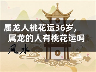 属龙人桃花运36岁,属龙的人有桃花运吗