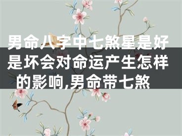 男命八字中七煞星是好是坏会对命运产生怎样的影响,男命带七煞