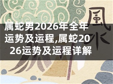 属蛇男2026年全年运势及运程,属蛇2026运势及运程详解