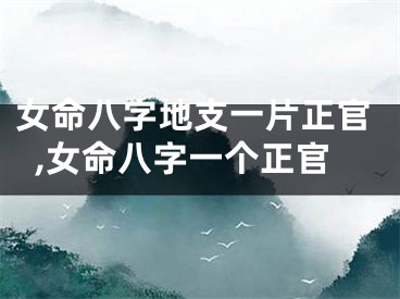 女命八字地支一片正官,女命八字一个正官