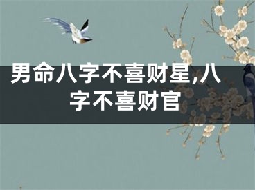 男命八字不喜财星,八字不喜财官