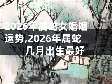 2026年属蛇女婚姻运势,2026年属蛇几月出生最好