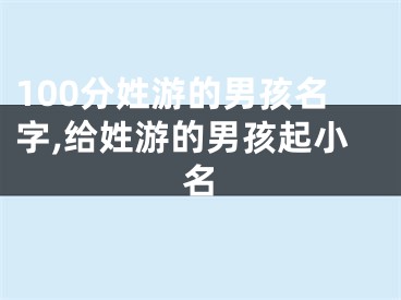 100分姓游的男孩名字,给姓游的男孩起小名