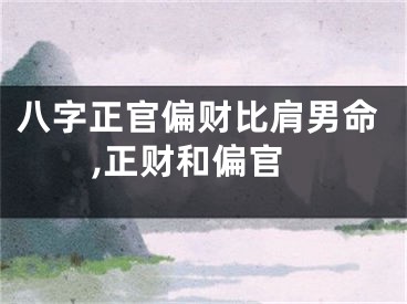 八字正官偏财比肩男命,正财和偏官