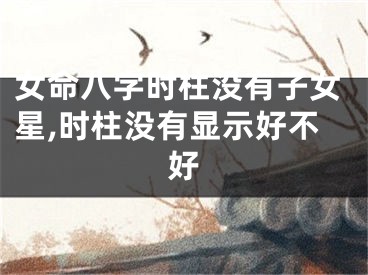 女命八字时柱没有子女星,时柱没有显示好不好