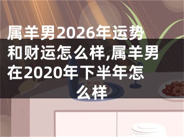 属羊男2026年运势和财运怎么样,属羊男在2020年下半年怎么样