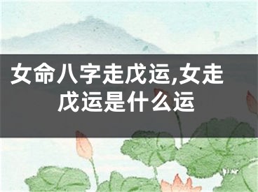 女命八字走戊运,女走戊运是什么运