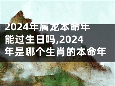 2024年属龙本命年能过生日吗,2024年是哪个生肖的本命年