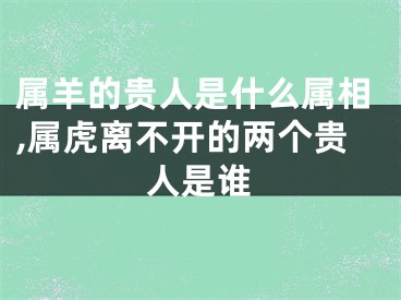 属羊的贵人是什么属相,属虎离不开的两个贵人是谁