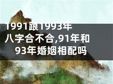 1991跟1993年八字合不合,91年和93年婚姻相配吗