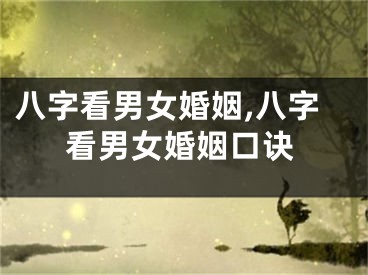 八字看男女婚姻,八字看男女婚姻口诀