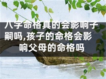 八字命格真的会影响子嗣吗,孩子的命格会影响父母的命格吗