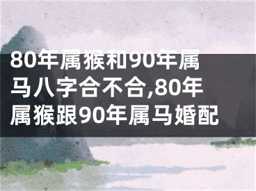 80年属猴和90年属马八字合不合,80年属猴跟90年属马婚配