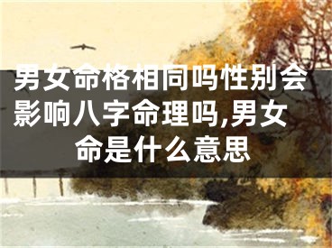 男女命格相同吗性别会影响八字命理吗,男女命是什么意思