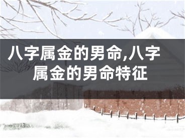 八字属金的男命,八字属金的男命特征