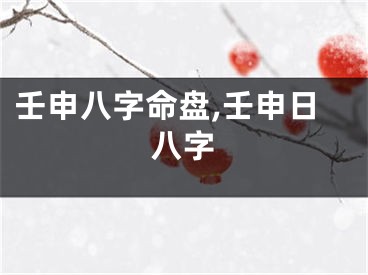 壬申八字命盘,壬申日八字