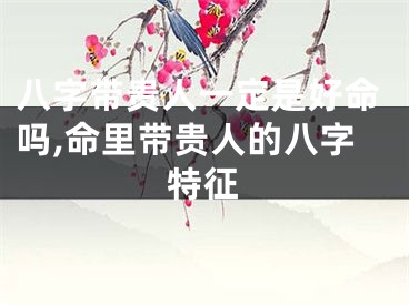 八字带贵人一定是好命吗,命里带贵人的八字特征