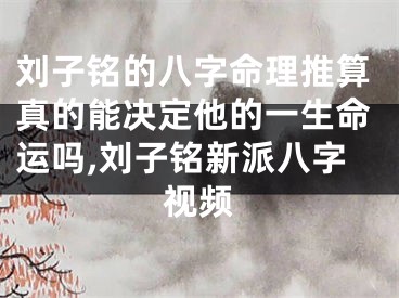 刘子铭的八字命理推算真的能决定他的一生命运吗,刘子铭新派八字视频