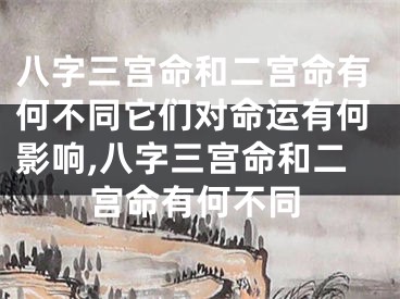 八字三宫命和二宫命有何不同它们对命运有何影响,八字三宫命和二宫命有何不同