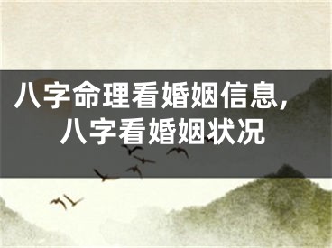 八字命理看婚姻信息,八字看婚姻状况