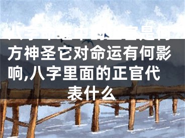 八字命理中的正官是何方神圣它对命运有何影响,八字里面的正官代表什么