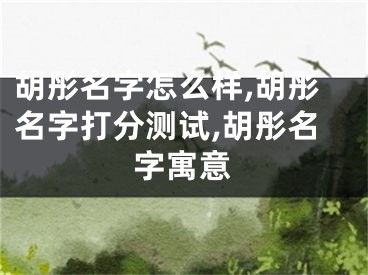 胡彤名字怎么样,胡彤名字打分测试,胡彤名字寓意