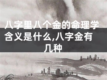 八字里八个金的命理学含义是什么,八字金有几种