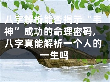 八字解析能否揭示“韦神”成功的命理密码,八字真能解析一个人的一生吗