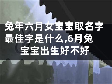 兔年六月女宝宝取名字最佳字是什么,6月兔宝宝出生好不好