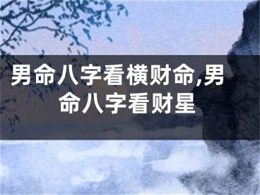 男命八字看横财命,男命八字看财星
