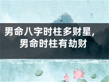 男命八字时柱多财星,男命时柱有劫财