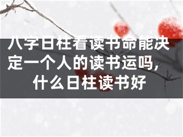 八字日柱看读书命能决定一个人的读书运吗,什么日柱读书好