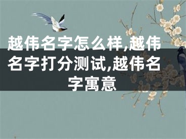越伟名字怎么样,越伟名字打分测试,越伟名字寓意