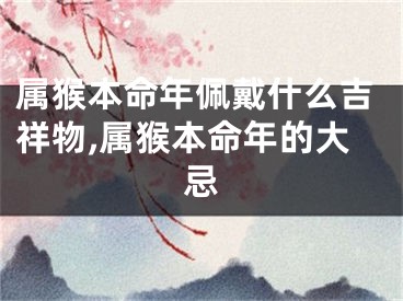 属猴本命年佩戴什么吉祥物,属猴本命年的大忌