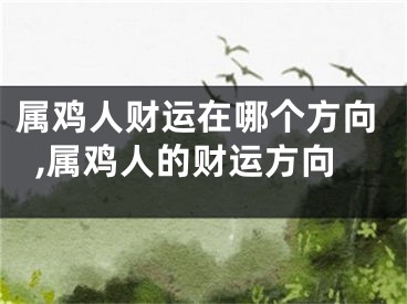 属鸡人财运在哪个方向,属鸡人的财运方向