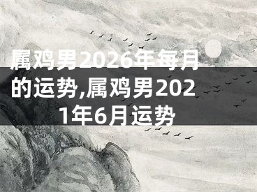 属鸡男2026年每月的运势,属鸡男2021年6月运势
