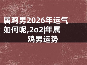 属鸡男2026年运气如何呢,2o2|年属鸡男运势