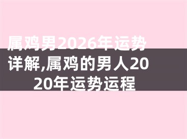 属鸡男2026年运势详解,属鸡的男人2020年运势运程