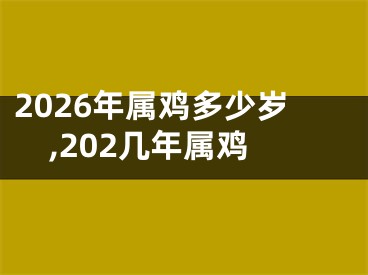 2026年属鸡多少岁,202几年属鸡