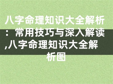 八字命理知识大全解析：常用技巧与深入解读,八字命理知识大全解析图