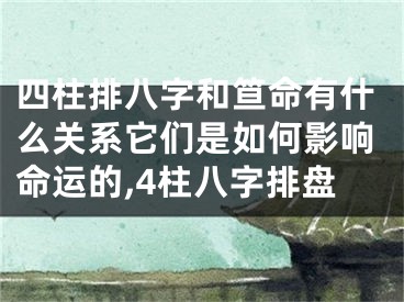 四柱排八字和笪命有什么关系它们是如何影响命运的,4柱八字排盘