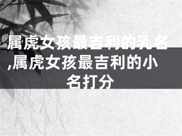 属虎女孩最吉利的乳名,属虎女孩最吉利的小名打分