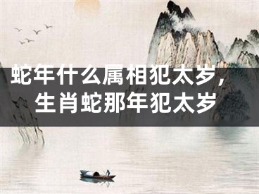 蛇年什么属相犯太岁,生肖蛇那年犯太岁