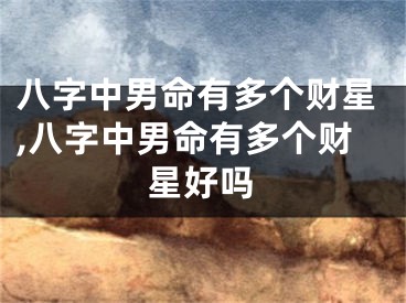 八字中男命有多个财星,八字中男命有多个财星好吗
