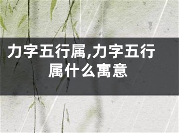 力字五行属,力字五行属什么寓意