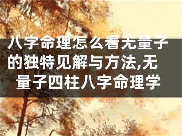 八字命理怎么看无量子的独特见解与方法,无量子四柱八字命理学