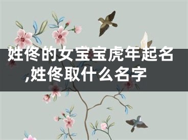 姓佟的女宝宝虎年起名,姓佟取什么名字