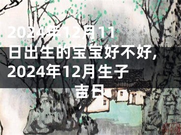 2024年12月11日出生的宝宝好不好,2024年12月生子吉日